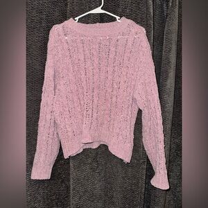 Pink American Eagle Cable Knit Sweater